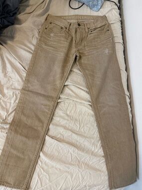 American Eagle Outfitters Women's Beige Slim Jeans